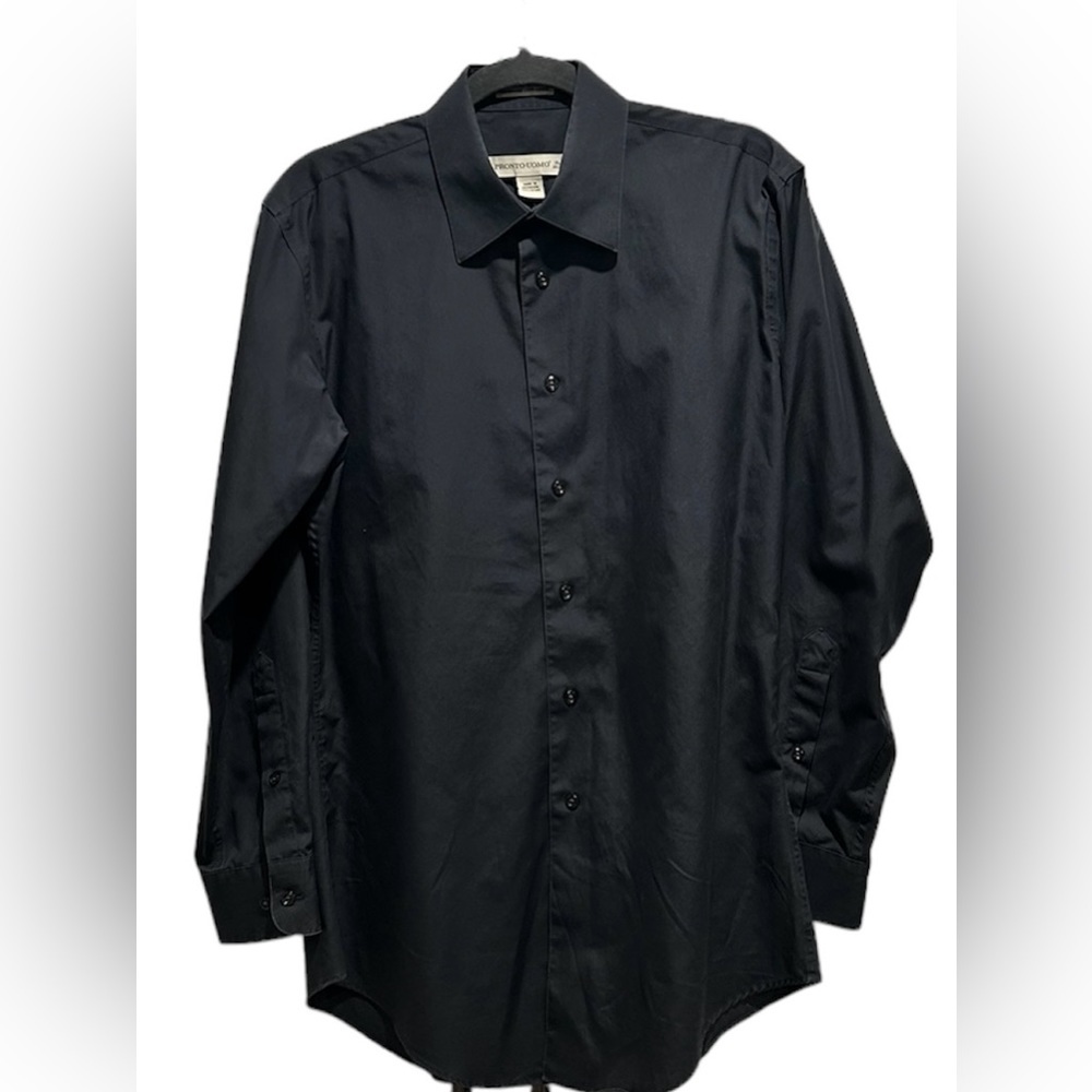 Size 151/2 32/33 Pronto-Uomo  non - iron slim fit 100% cotton Grey